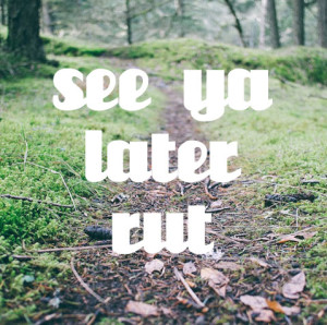 getting out of a rut